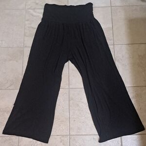 Athleta Women's Black Soft LARGE PETITE Wide-Leg Flow Pants, $109.99